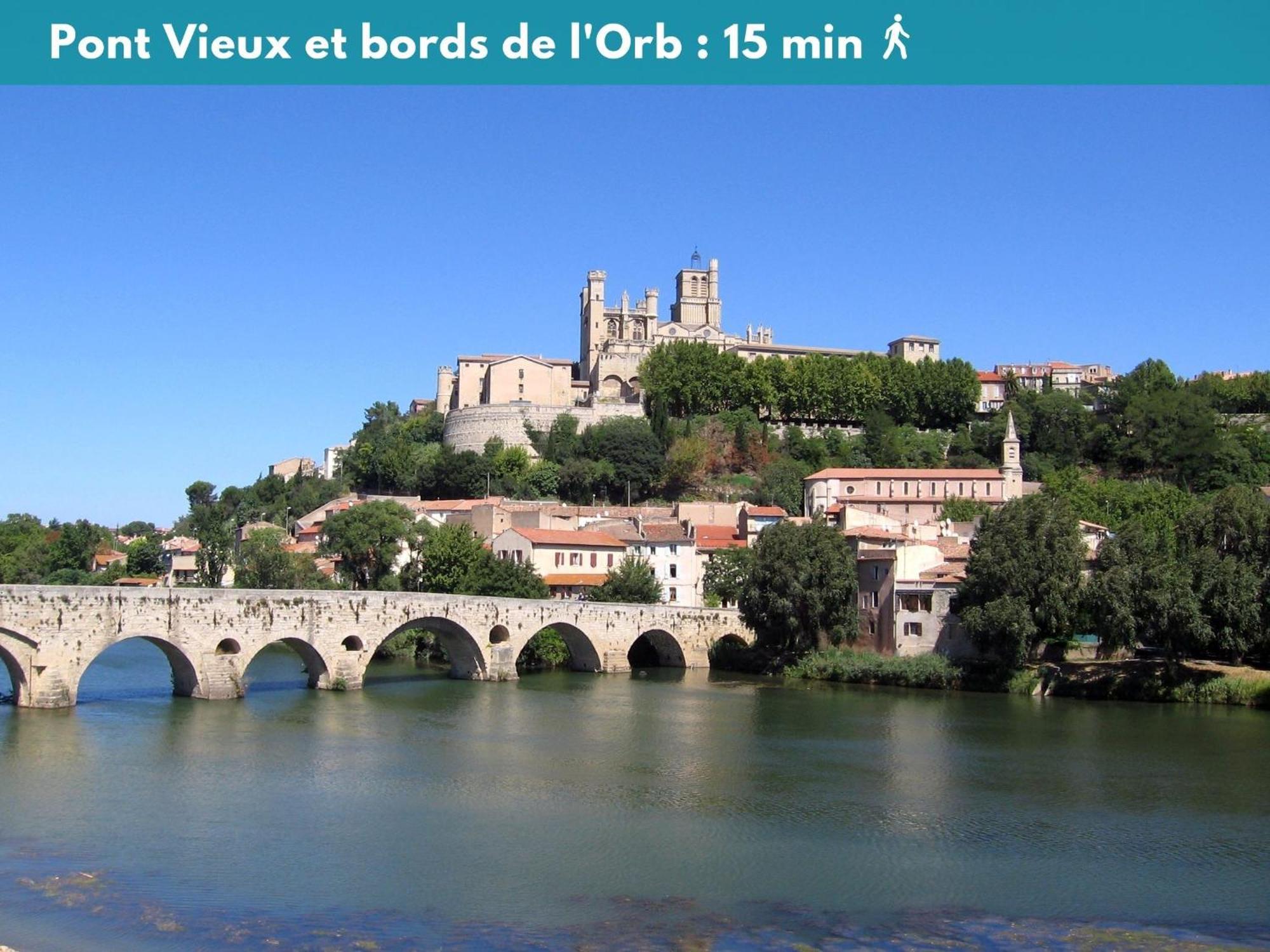 Elegant Studio Climatise 'Alma 2' - Coeur De Beziers - Wifi Fibre - Netflix ภายนอก รูปภาพ